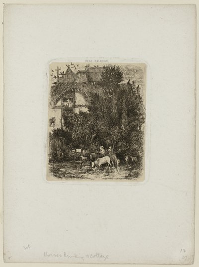 Huset med den buede fasaden, fra Revue Fantaisiste av Rodolphe Bresdin