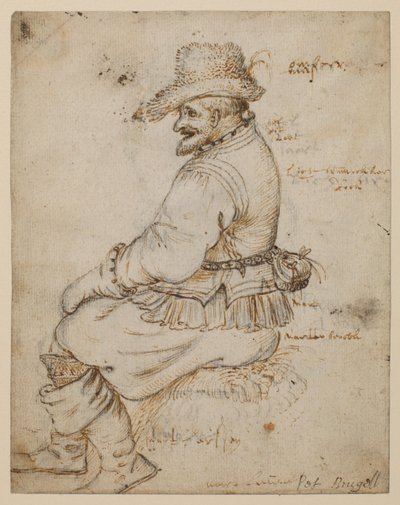Sittende borger (recto) av Roelandt Jacobsz. Savery