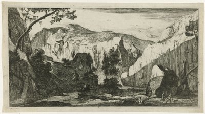Fjelllandskap med steiner Tyrolske landskap (serietittel) av Roelant Roghman