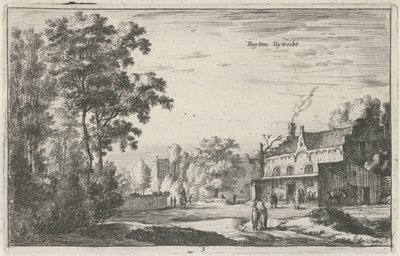 Ansikt i Utrecht Buyten Uytrecht (tittel på objekt) Landskap i Nord-Nederland (Roelant Roghman) (serietittel) av Roelant Roghman