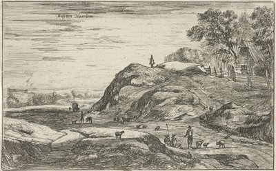 Ansikt utenfor Haarlem Buyten Haerlem (tittel på objekt) Landskap i Nord-Nederland (Roelant Roghman) (serietittel) av Roelant Roghman
