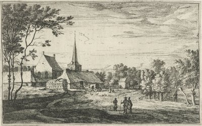 Utsikt over Heesbeen Landsbyscener i Nord-Nederland (serietittel) av Roelant Roghman