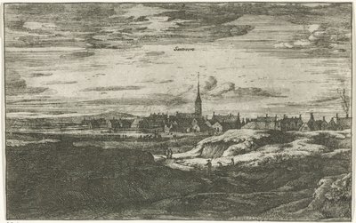 Utsikt over Zandvoort Santvoort (tittel på objekt) Landsbyscener i Nord-Nederland (serietittel) av Roelant Roghman