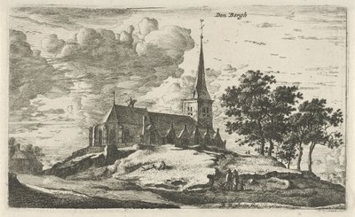 Kirke i Nederhorst den Berg Den Bergh (tittel på objekt) Landsbyscener i Nord-Nederland (serietittel) av Roelant Roghman
