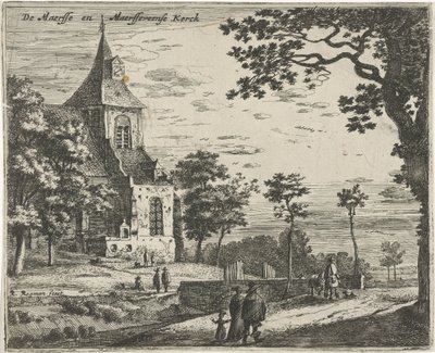 Maarsseveen kirke De Masse og Maarsseveense Kerck (tittel på objekt) Landskap i provinsene Holland og Utrecht (serietittel) av Roelant Roghman