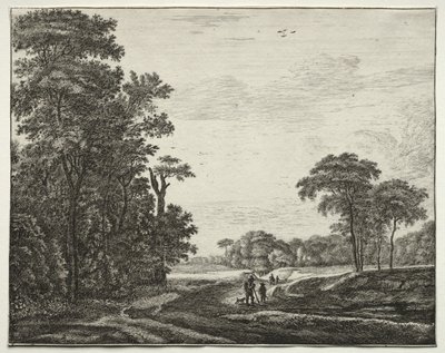 Seks utsikter i skogen i Haag: Plate 2 av Roelant Roghman