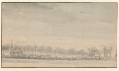 Landsbyen Nederhorst og slottet fra sør Utsikt over landsbyen Nederhorst den Berg, sett fra sør-øst av Roelant Roghman
