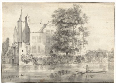 Utsikt over Huis te Rhoon, sett fra sør av Roelant Roghman