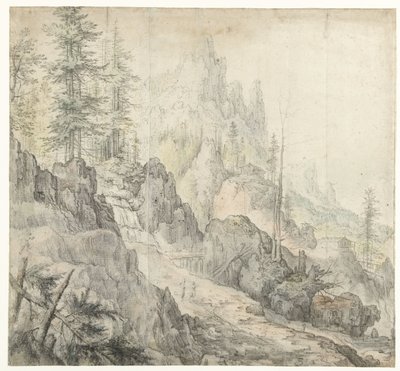 Fjelllandskap med en foss Fjelllandskap med foss av Roelant Savery