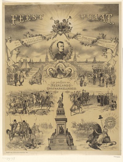 Feiringsplate til minne om nederlandsk uavhengighet, 1813-1888 (tittel på objekt) av Roelof Raar