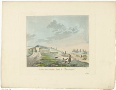 Stranden ved Scheveningen Local des ci devant bains à Scheveningen (tittel på objekt) av Roelof van der Meulen