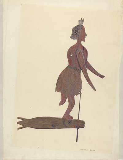 Værfane, ca. 1940. av Roger Deats