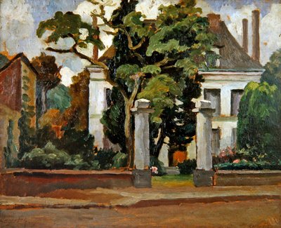 Suburban House (olje på panel) av Roger Eliot Fry