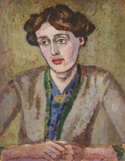 Virginia Woolf (1882-1941) (olje om bord) av Roger Eliot Fry