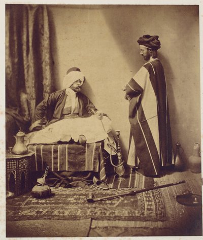 En samtale mens du røyker, 1858 av Roger Fenton