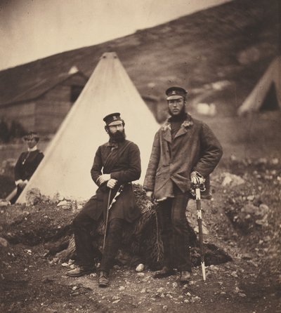 Kaptein Graham og kaptein MacLeod, 42. regiment av Roger Fenton