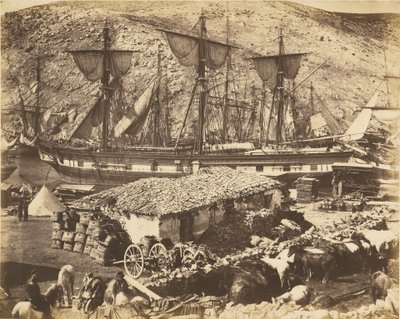 Havnen i Balaklava, kvegkaien av Roger Fenton