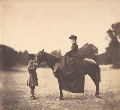 Dame til hest, 1850-tallet. av Roger Fenton