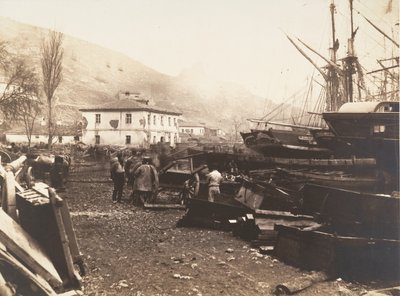 Landingssted, Ordnance Wharf, Balaklava, 1855. av Roger Fenton