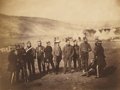 Major Burton og offiserer fra 5th Dragoon Guards av Roger Fenton