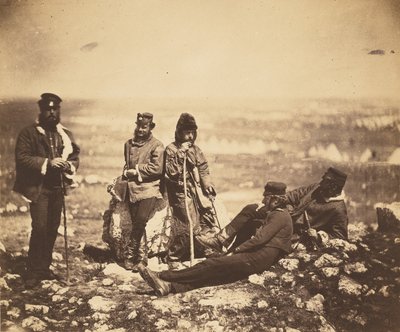 Offiserer fra 89. regiment på Cathcarts Hill av Roger Fenton