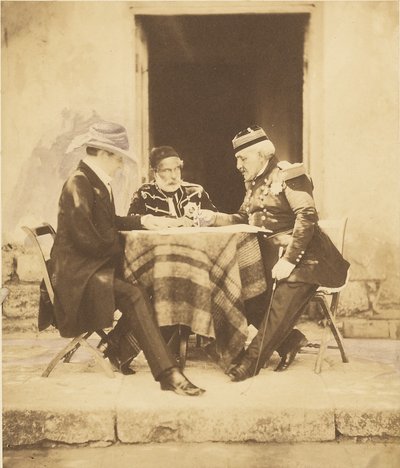 Krigsrådet som ble holdt om morgenen ved erobringen av Mamelon av Roger Fenton