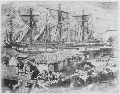 Storfebryggen i havnen i Balaklava av Roger Fenton