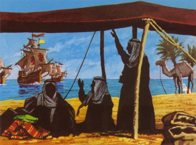 Vasco da Gama (fargelitografi) av Roger Payne