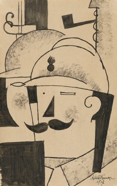 To hjelmet infanterister av Roger de La Fresnaye