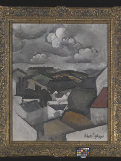 Landskap med en landsby, The Hills Beyond Meulan (olje på lerret) av Roger de La Fresnaye