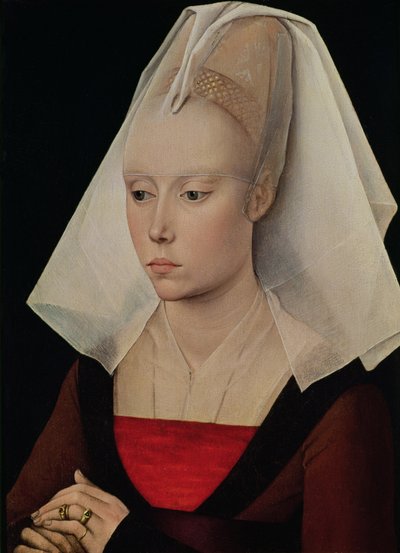 Portrait of a Lady, ca. 1450-60 (olje på eikepanel) av Rogier van der (workshop of) Weyden