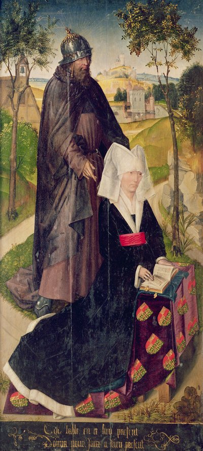Guillemette de Montagu med Saint Guillaume, 1460-66 (malt panel) av Rogier van der Weyden