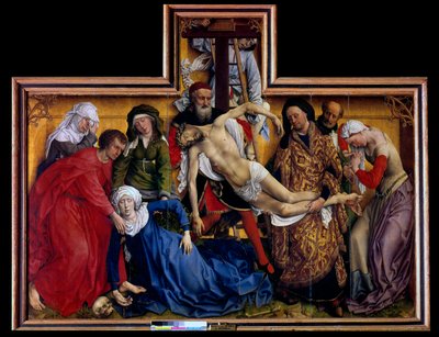 Pieta . Avsetningen eller nedstigningen fra korset av Rogier van der Weyden