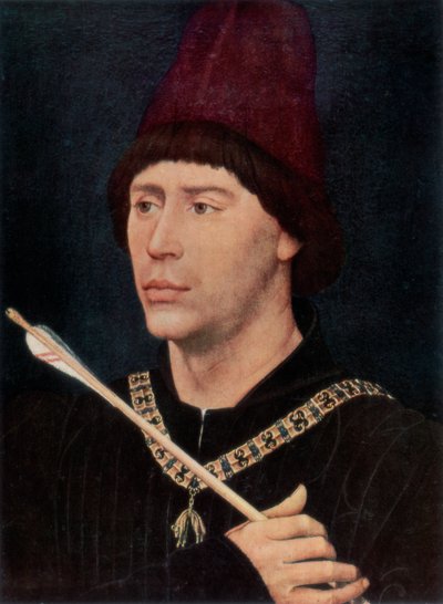 Portrett av Antoine, Bastard of Burgundy, c1456, 1927 av Rogier van der Weyden