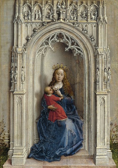 Jomfruen og barnet tronet, ca. 1433 av Rogier van der Weyden