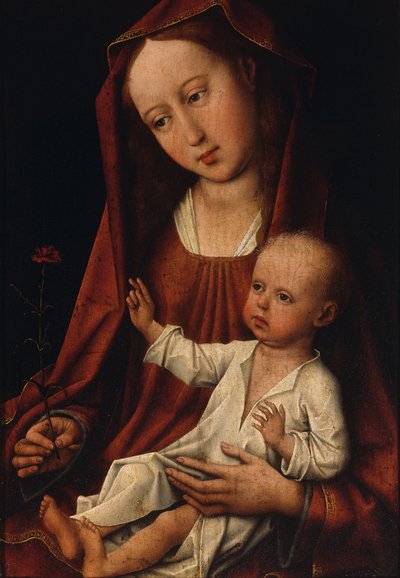Jomfruen med nellik (olje på panel) av Rogier van der Weyden