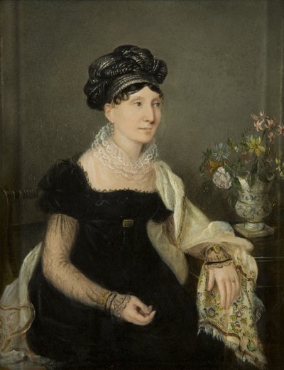 Madame Catalani, ca. 1821 (olje på kvernbrett) av Rolinda Sharples