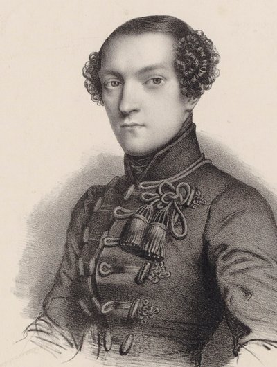Portrett av pianisten og komponisten Antoine de Kontski 1817-1899. av Romain Cazes