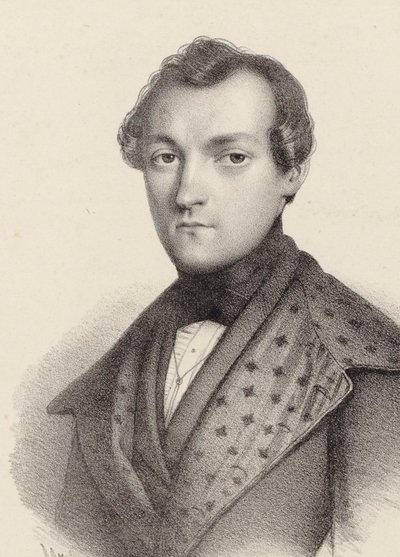 Portrett av pianisten og komponisten Antoine de Kontski 1817-1899. av Romain Cazes