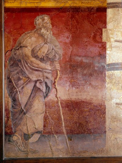 En filosof, detalj (fresco av Roman