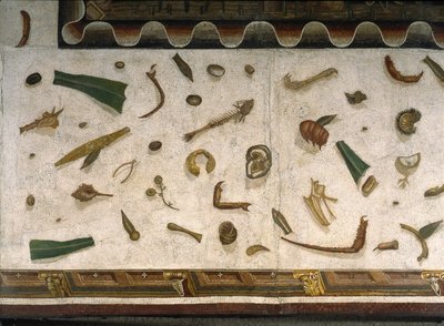 "Asarotos" (gulv unsweept) Fragmenter av mosaikk signert av Harakliton fra Roma, 2. århundre e.Kr., Roma av Roman