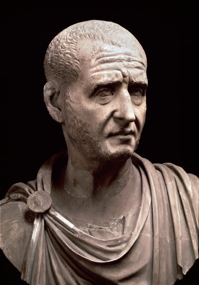 Byste av keiser Decius (marmorskulptur, 3. århundre) av Roman
