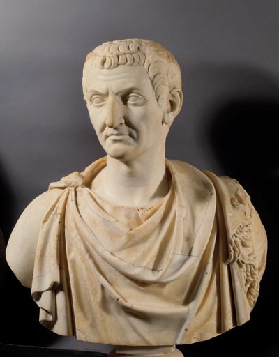 Byste av keiser Nerva (Marcus Cocceius Nerva) (26-98 e.Kr.), Paris, Louvre-museet av Roman