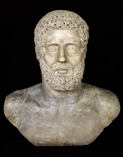 Byste av Hercules (marmor) av Roman