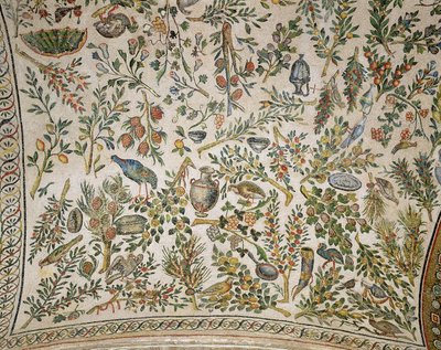 Takdekorasjon med blomster og fugler av Roman