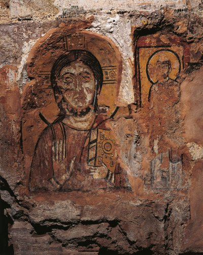 Kristus og St. Urban (fresko) av Roman