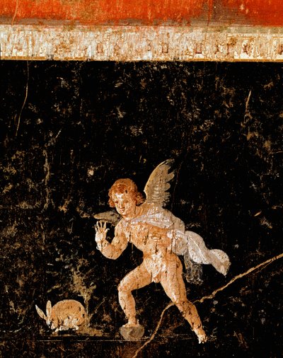 Amor som jakter på en hare (fresco av Roman