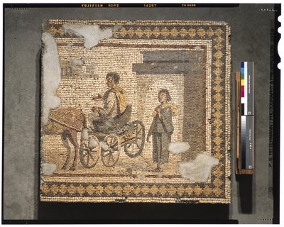 Avgang (fra The House of Menander), ca. 250 (marmor) av Roman