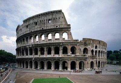 Utvendig utsikt over Colisee, bygget mellom 70 og 80 (fotografi) av Roman