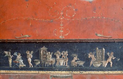 Frise som viser amoriner, House of Vettii, Pompeii (Unescos verdensarvliste av Roman